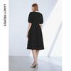 LANGZI Acetate Lantern Sleeve Little Black Dress