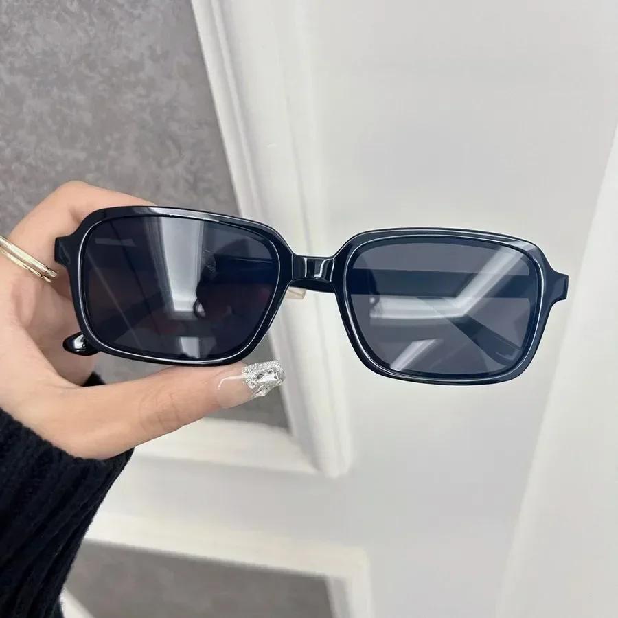 Fashion Women Sunglasses Men Square Vintage Big Frame Sun Glasses Stylish Mirror Black Retro Oculos