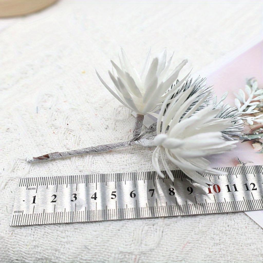 2Pcs Christmas Simulation Flower Bouquet Pine Needle Decorations DIY Handmade Materials Home Wedding Party Decorations