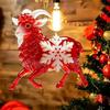 1Pcs Auspicious Red Gold Design 2D Acrylic Chinese Zodiac Goat Hanging Ornament For Spring Festival New Year Home Decoration