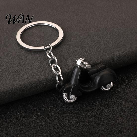 Durable Keychain Pendant Motorcycle Charm Zinc Alloy Key Chain with Retro Scooter Buckle Electric Donkey Design Holder