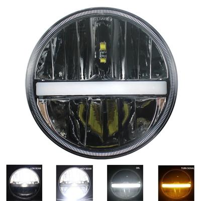 Front Lamp 7" Full LED 1 Pc. Compatible with Harley, Jeep, Land Rover, Hummer, Lada