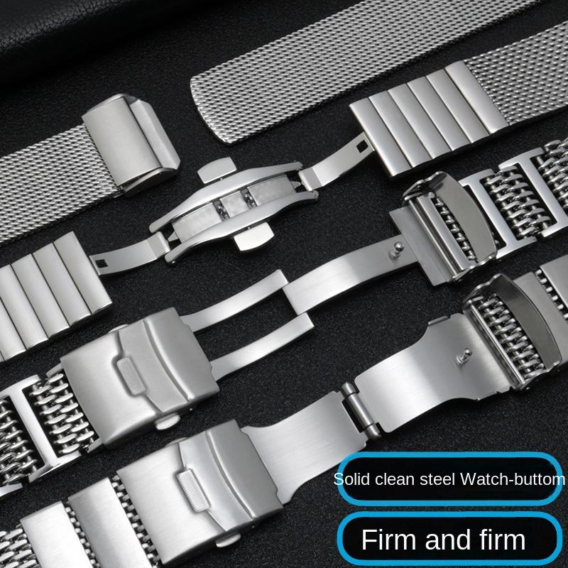 Für Panerai Seiko Nr. 5 Dosen Casio Huawei Omega Edelstahlarmband Shark Mesh Mailänder Band 22 24mm atmungsaktives Metall Uhrenarmband