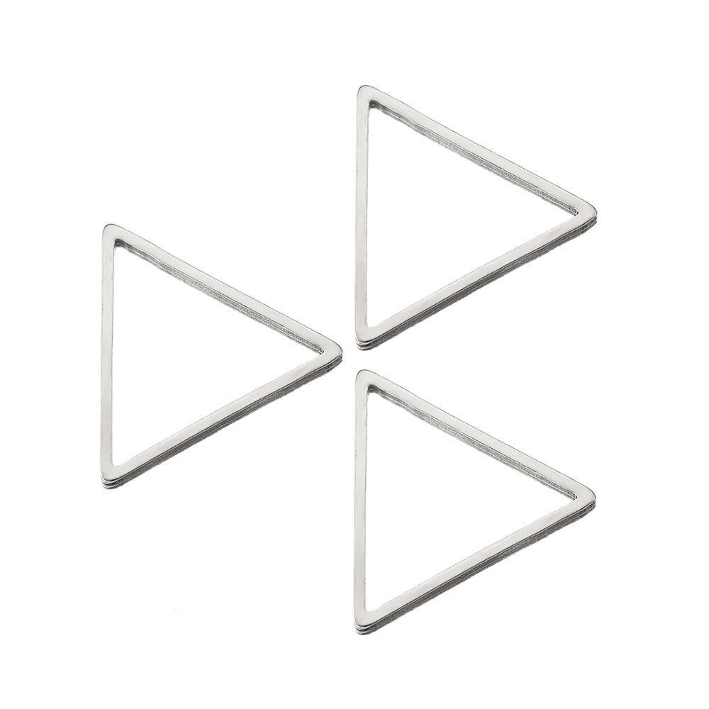 20pcs Stainless Steel Triangle Frame Charms Pendants for Earrings Necklace Bracelet DIY Jewelry Making Accessories Wholesale