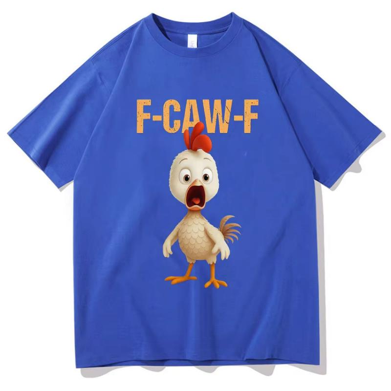F Caw F Kuřecí Tričko Pláž Úžasné Ženy Humor Pohodlné Tričko Kuře Hip Hop Estetické Ležérní Oversized Výprodej Topy Streetwear