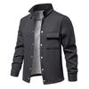 Autumn And Winter New Fleece Thickened Waffle Men'S Lapel Cardigan Jacket Foreign Trade Pocket Coat Top Men