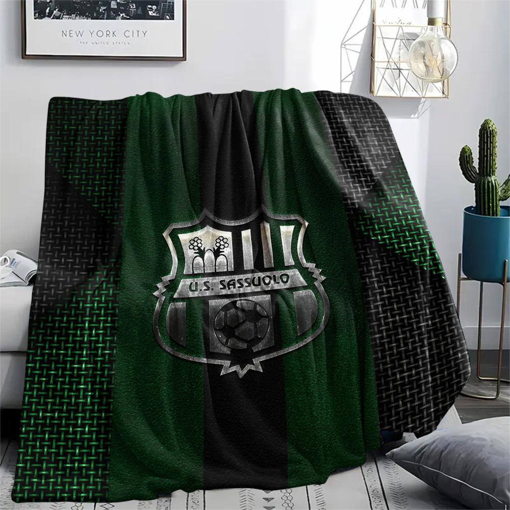 Football Club Sassuolo, Coperta in Flanella con Fantasia, Alta qualità, Confortevole per Tutte le Stagioni, Arredamento per la Casa, Calore e Comfort, Perfetta per Regali.