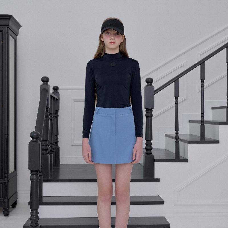 PLAYBOO Core Mock Neck Inner Top Black