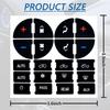 Černé vinylové AC Dash Button Repair Kit Náhradní nálepky pro Chevrolet GMC