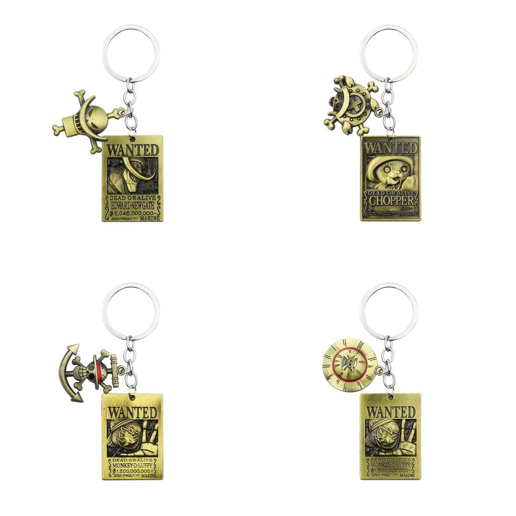 One Piece Keychain Set With Zinc Alloy Characters For Anime Fans And Gift Giving