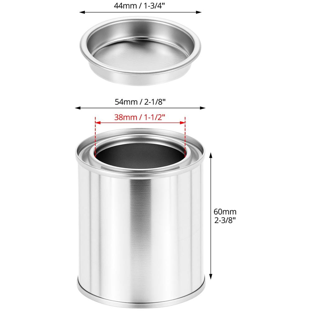Lattine di vernice metalliche da 1/4 di pinta con coperchi, Contenitori vuoti in banda stagnata per vernice per lavoretti fai-da-te, Conservazione della vernice