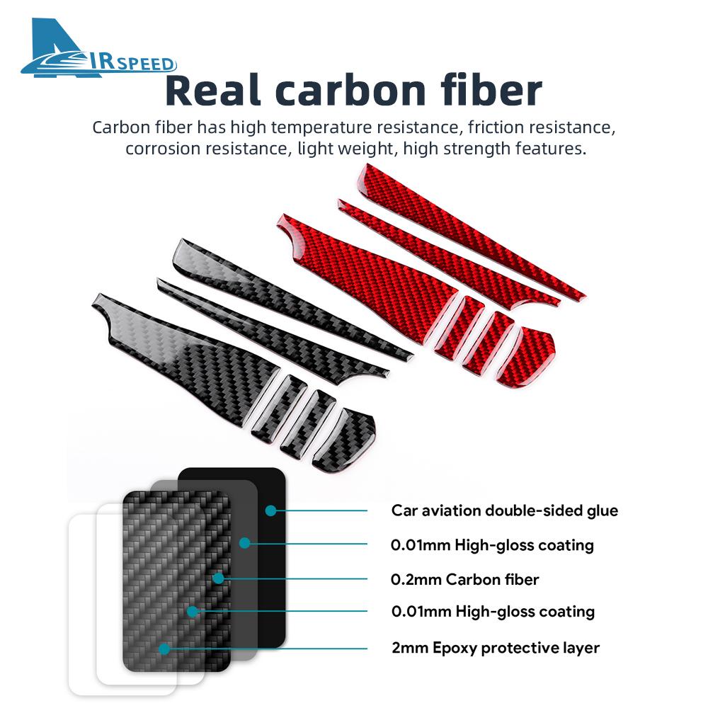 ZATR1 Real Soft Carbon Fiber Sticker For Mazda 3 BP Axela 2019 2020 2021 2022 2023 2024 2025 LHD RHD Car Center Console Accessories