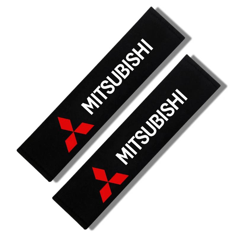 

2Pcs/Set Car Styling Seat Belt Pad For Mitsubishi Lancer Asx Outlander Pajero l200 Galant Seat belt Cover Car Accessories