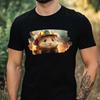 Men's T-Shirt Hamster As Firefighter Motif Cotton Size XS To 5XL