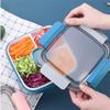 1100 ml 1500 ml Tragbarer Lunchbox-Behälter 2-lagige Gitter-Salatschüssel Bento-Boxen Salatschüsseln Lunchbox Lunchbehälter für Lebensmittel