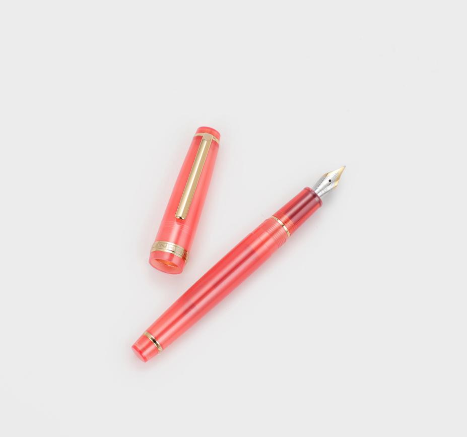Jinhao 82 DIY Transparency Fountain Pen Acrylic Ink Spin Golden EF/F Nib Elegante Business Office School Supplies Writing Pen