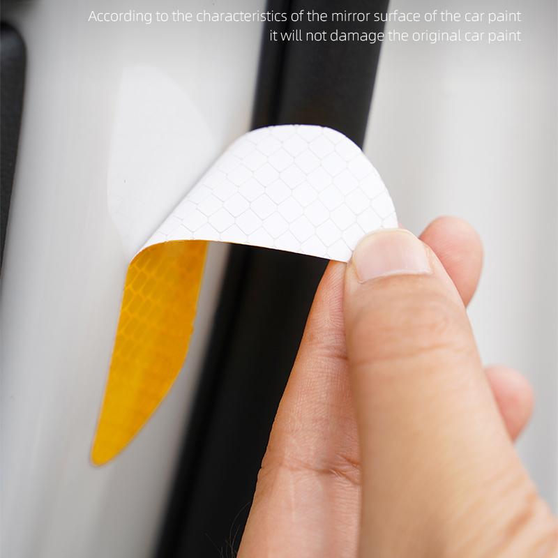 AQG2  4Pcs Reflective Car Door Sticker Safety Warning Tape Decal For Nissan Sylphy N7 Teana Qashqai Note J10 J11 Navara Juke GTR Tiida