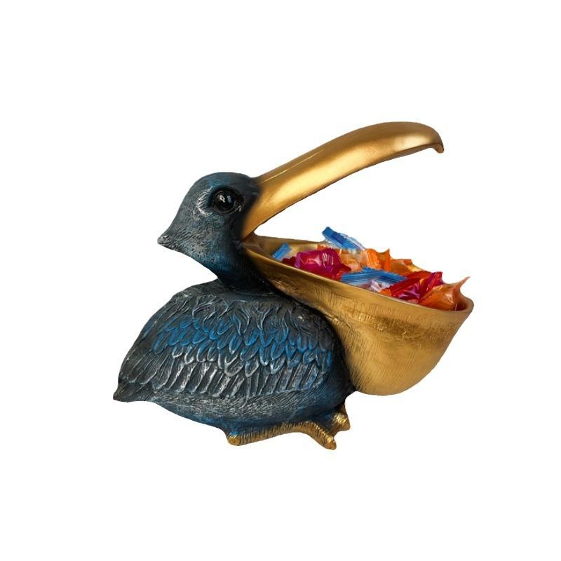 Nordic Creative Design Toucan Pelican Storage Ornaments Living Room Plush Fine Decoration Key Entrance Storage Resin Home Decoration