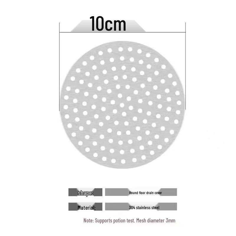 304 Stainless Steel Square Mesh Drain Cover - Anti-Clog Sink and Bathroom Hair Trap
