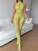 Hollow Feshnet Costumes Women Sexy Lingerie Hot Erotic Underwear Bodystocking Bodysuit Open Crotch Sexi Porno Badydolls