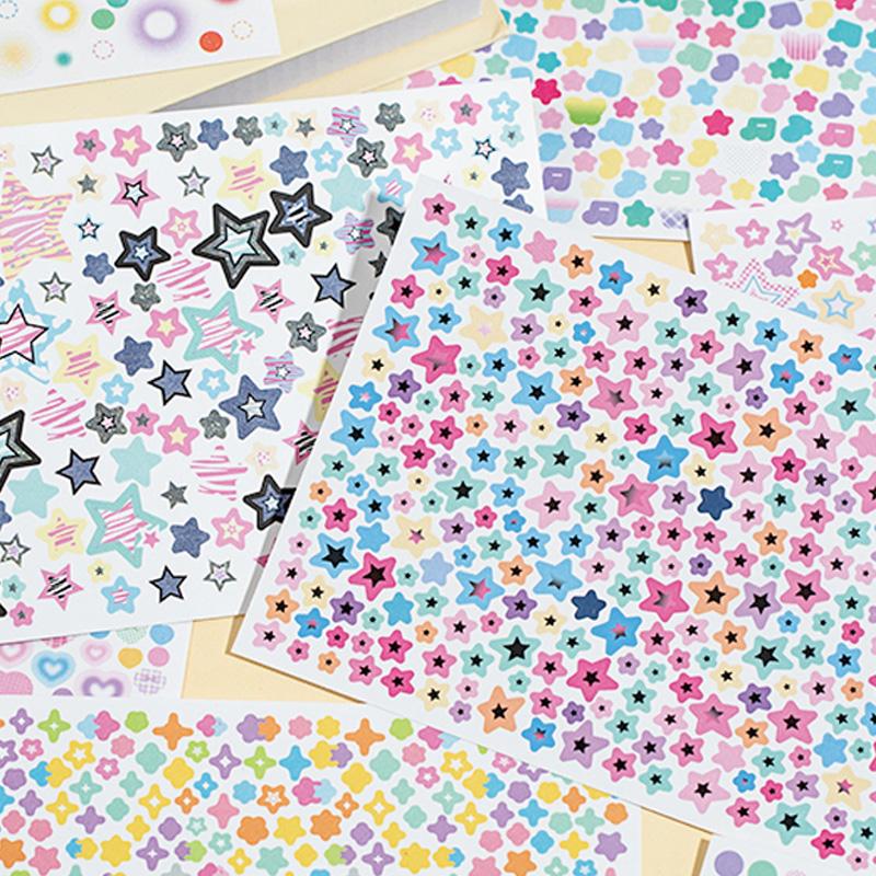 20sheets/bag Sticker Book Kawaii Cute Star Stickers Scrapbook Stationery DIY Journal Planner Decoration For Phone Case Notebook