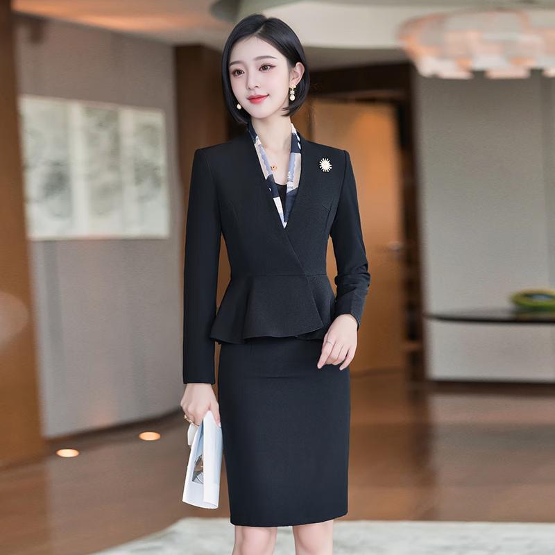 Teloramann Professional Women's Blazer Skirt Set