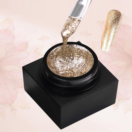 Yousheng 5ml Nail Art Gel Fast Drying Sparkling Safe Ingredients Non-Irritating Easy To Apply Decorative No Odor Nail Art Glue Soak Off UV LED