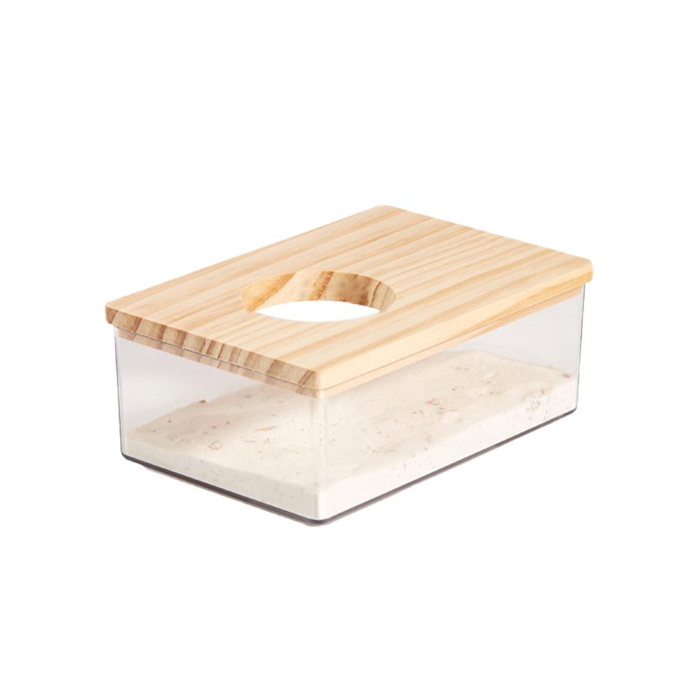 Hamster Golden Bear Sand Bath Box Acrylic Fully Transparent Chinchilla Dual-Purpose Large Sand Basin Sand Toilet Pet Bath U U6W5