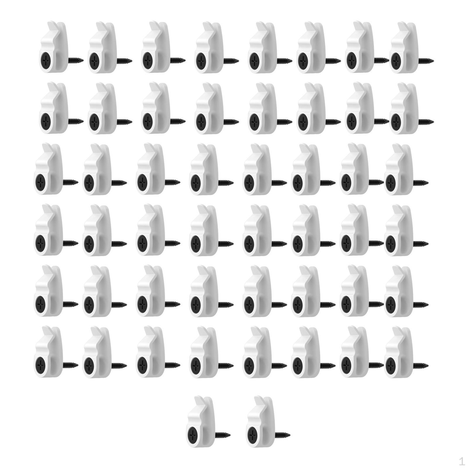 

50 шт. крючков для вешалок, праздничные зажимы, высококачественные украшения, ввинчивание белый