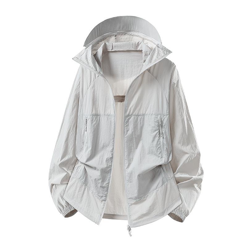 Outdoor Sunscreen Clothing Women's Summer 1011 New Ice Silk Breathable Sunscreen Clothing Light and Quick-drying Jacket