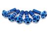 SSK Machined Aluminum Screen Bolts Set of 6 Blue ASB0106BE