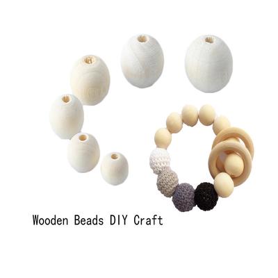 30pcs Dyed Wood Spacer Beads Wooden DIY Paint Loose Beads Sewing Craft 18mm
