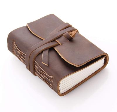 CEETOL Notebook Genuine Leather Notebook Handmade Planner Planner System Planner High Quality Leather Cover Leather Traveler's (Brown, S(1182cm))