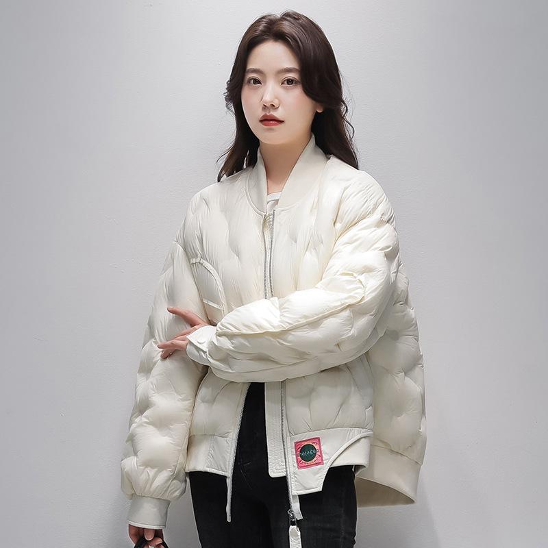 

Women s Korean Style Short Winter Down Jacket One size (recommended 40-75 kg) белый