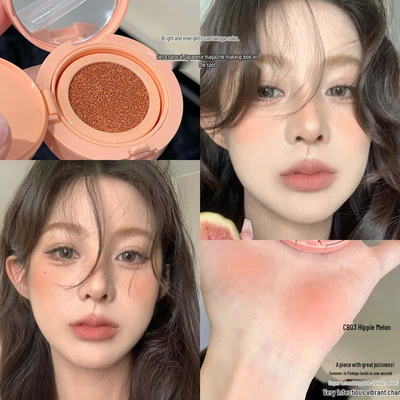 Joyful Hue Heart Capturing Cushion Blush: Hydrating, Plumping, Brightening, Multi-use Palette for a Natural Glow.