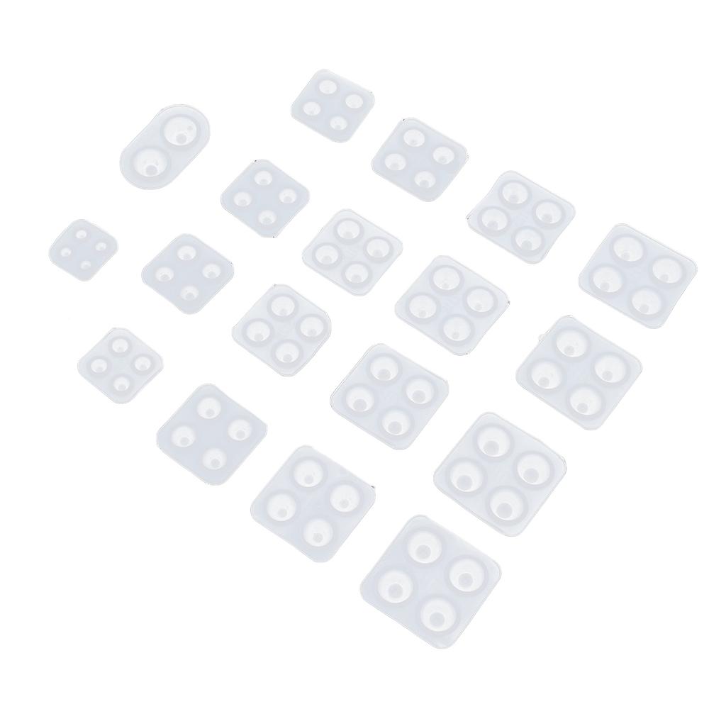 18pcs Silicone Molds Soft Elastic DIY Making Resin Molding for Decorative Handicrafts