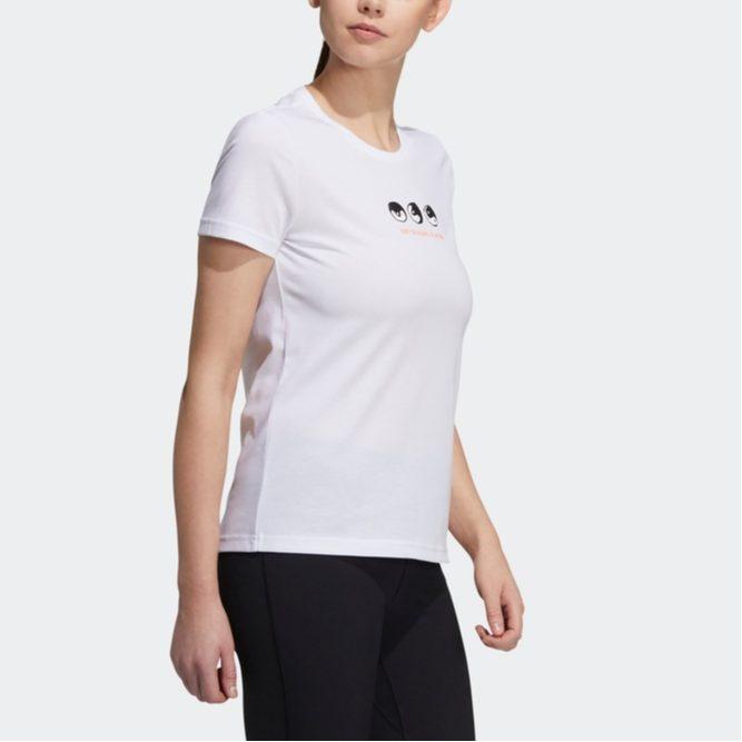 adidas T Shirts Women's White Crew Neck Moderate Other GN7367