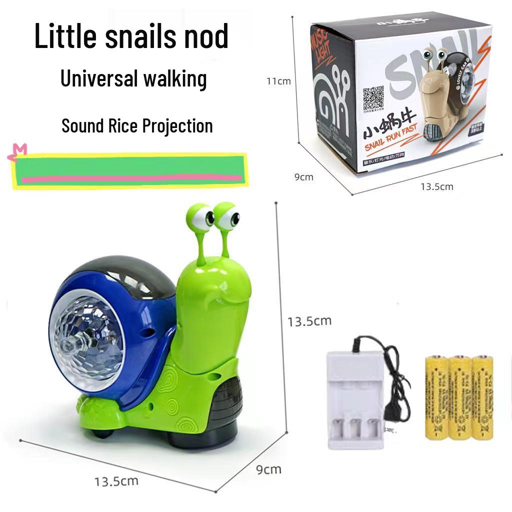 Electric Hermit Crab Toy - Obstacle Avoidance, Music & Light Projection for Kids