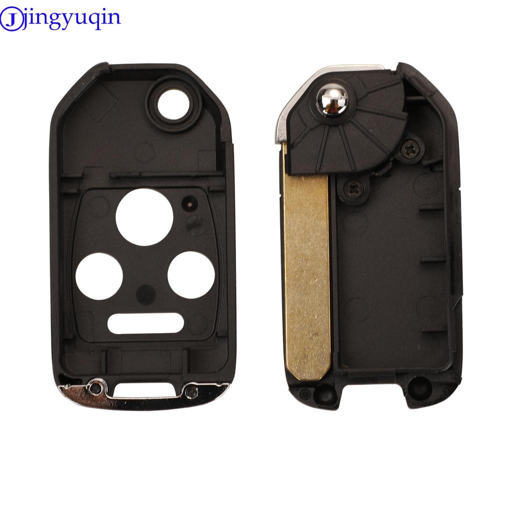 Jingyuqin Update Modified 3/4 Buttons Car Key For Honda Accord Pilot Cr-V Key Housing Civic Insight Ridgeline 2003-2013