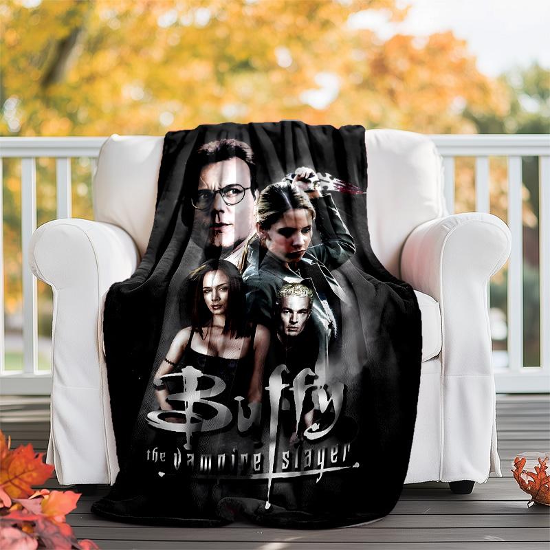 Buffy the Vampire Slayer printed throw blanket—lightweight,soft,warm;versatile blanket for all seasons—perfect as &air-conditioning throw,nap blanket