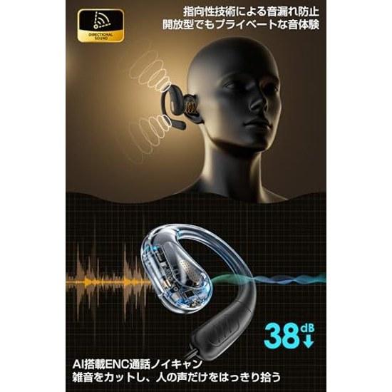 Latest Improvement 2.0 Wired Earphones 3.5mm Jack Open Ear Headphones Hook Microphone Type C Converter Adapter Storage Pouch Evolved from Bone iPhone