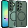 Case for Samsung Galaxy A18 4G/5G, Protection with Magnetic Ring and Camera Glass - Night Green