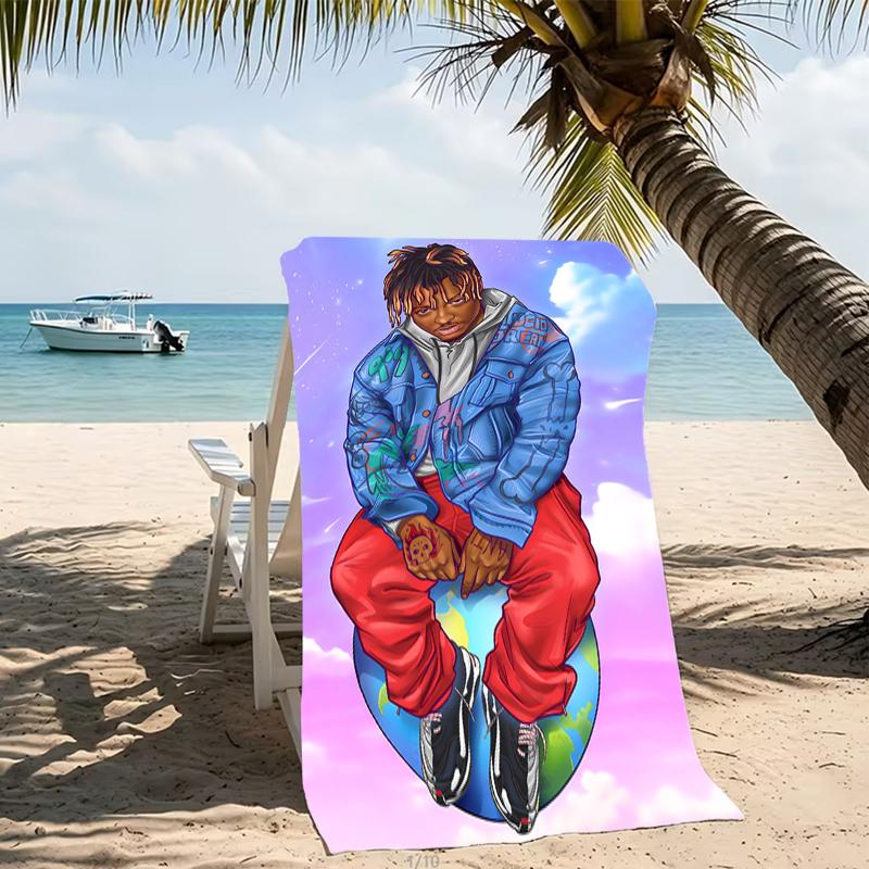Beach Towel with Juice WRLD Pattern - soft,absorbent,machine washable Lightweight&Modern,swimming,Travel Essentials