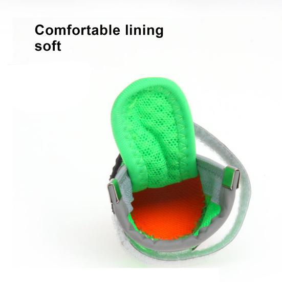 4ks Psí boty Reflexní Prodyšná Síťovina Zapínání na Zip Štěně Sportovní Boty na Chůzi