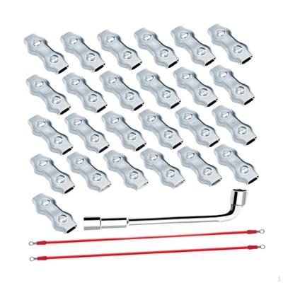 25x M5 Polyseilverbinder Set Metallseile Spleißwerkzeug mit Hülse Silikon Kupfer Leitfähiges Draht