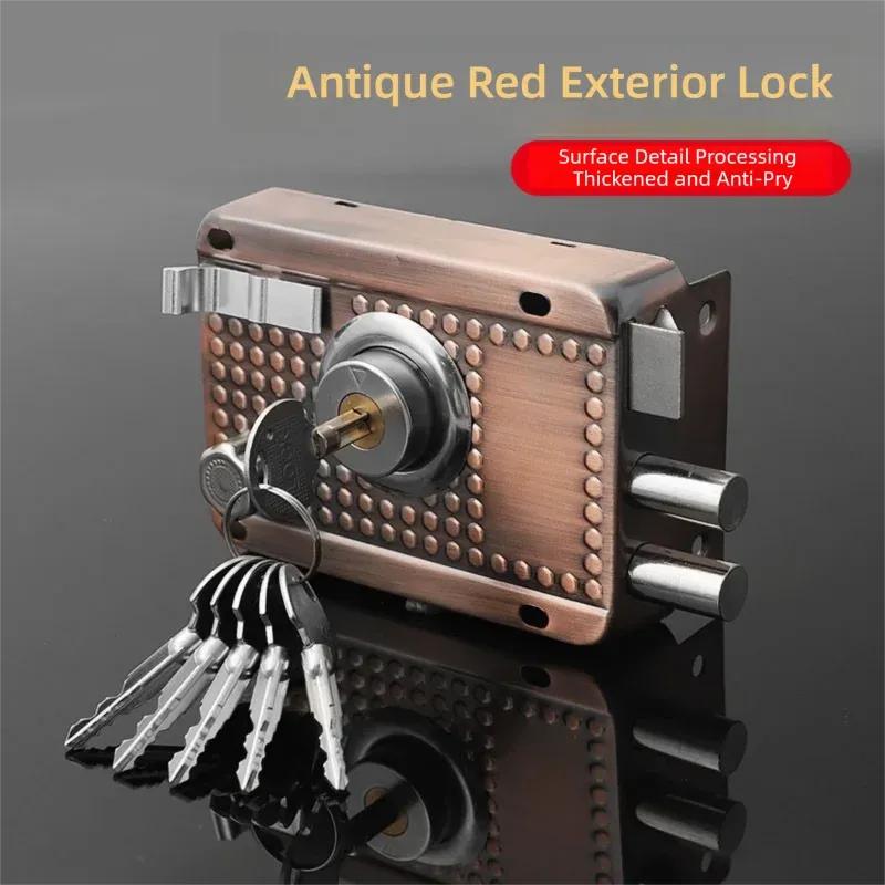 External Iron Door Lock Security Anti-Theft And Anti-picking Lock Wooden Door Compound Door Lock Multi-safety Smooth Lock