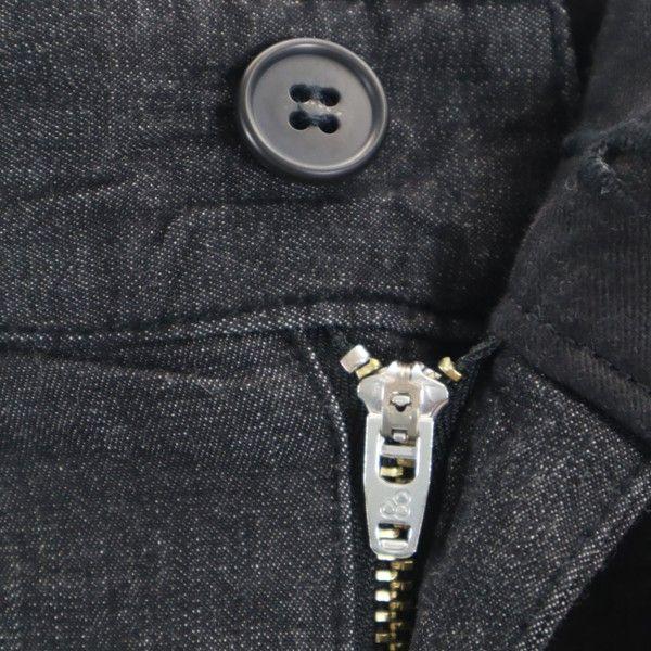 Unused Johnbull Tucked Trousers Denim Pants S Black Tapered Wide Stretch Men's Used