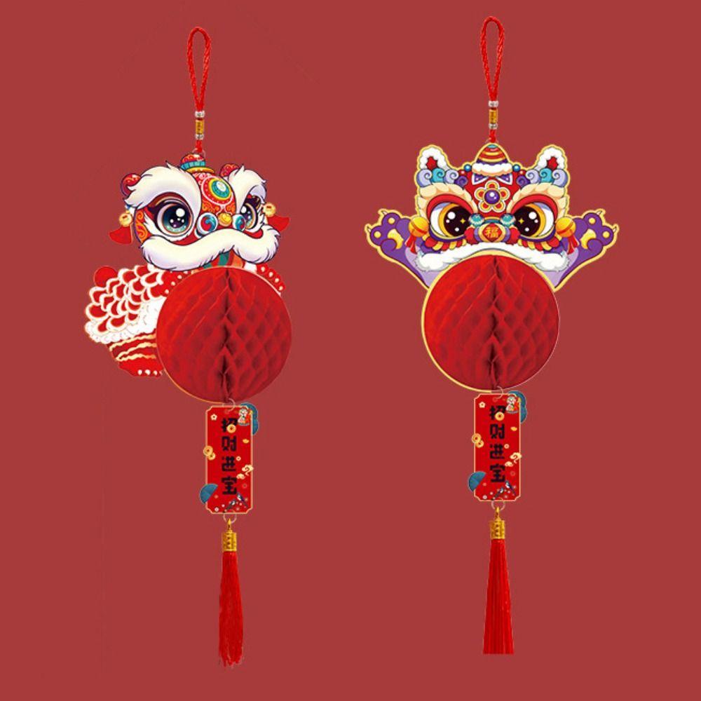 Red New Year Pendant Paper Hanging Lantern Gift Red Lantern  New Year