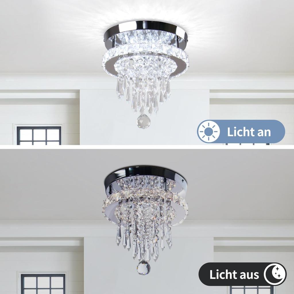 Kleine Moderne K9 Kristall Deckenleuchte Aufputz LED Kristall Deckenleuchter für Flur Küche Wohnzimmer