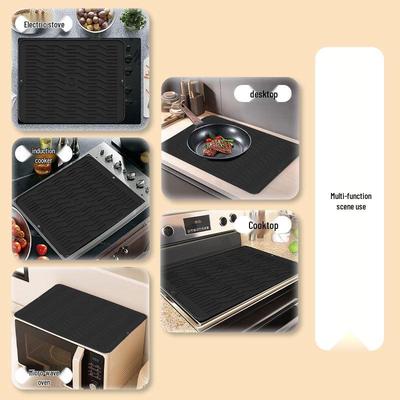 Non-Slip Silicone Stove Mat: Heat-Resistant Protection & Draining Pad for Kitchen Countertops